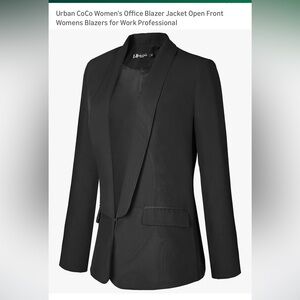 Women's Black Office Blazer Jacket